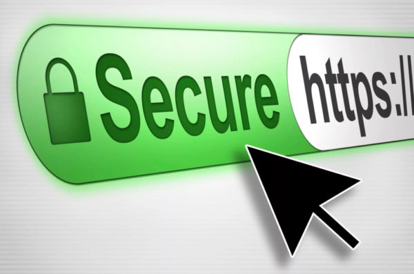 HTTPS:// in the address bar indicates the use of secure HTTP protocols on that particular website.