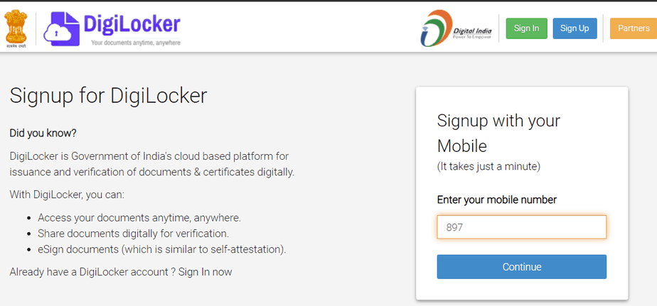  digilocker website