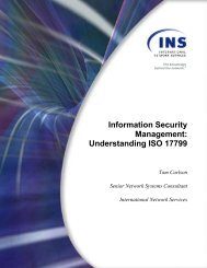 Information Security Management: Understanding ISO 17799 - GTA