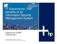 The benefits of an Information Security Management . - OpenMPE