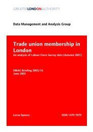 Trade union membership in London PDF - london.gov.uk - Greater . 