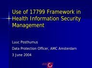 Use of 17799 Framework in Health Information Security . - ICMCC